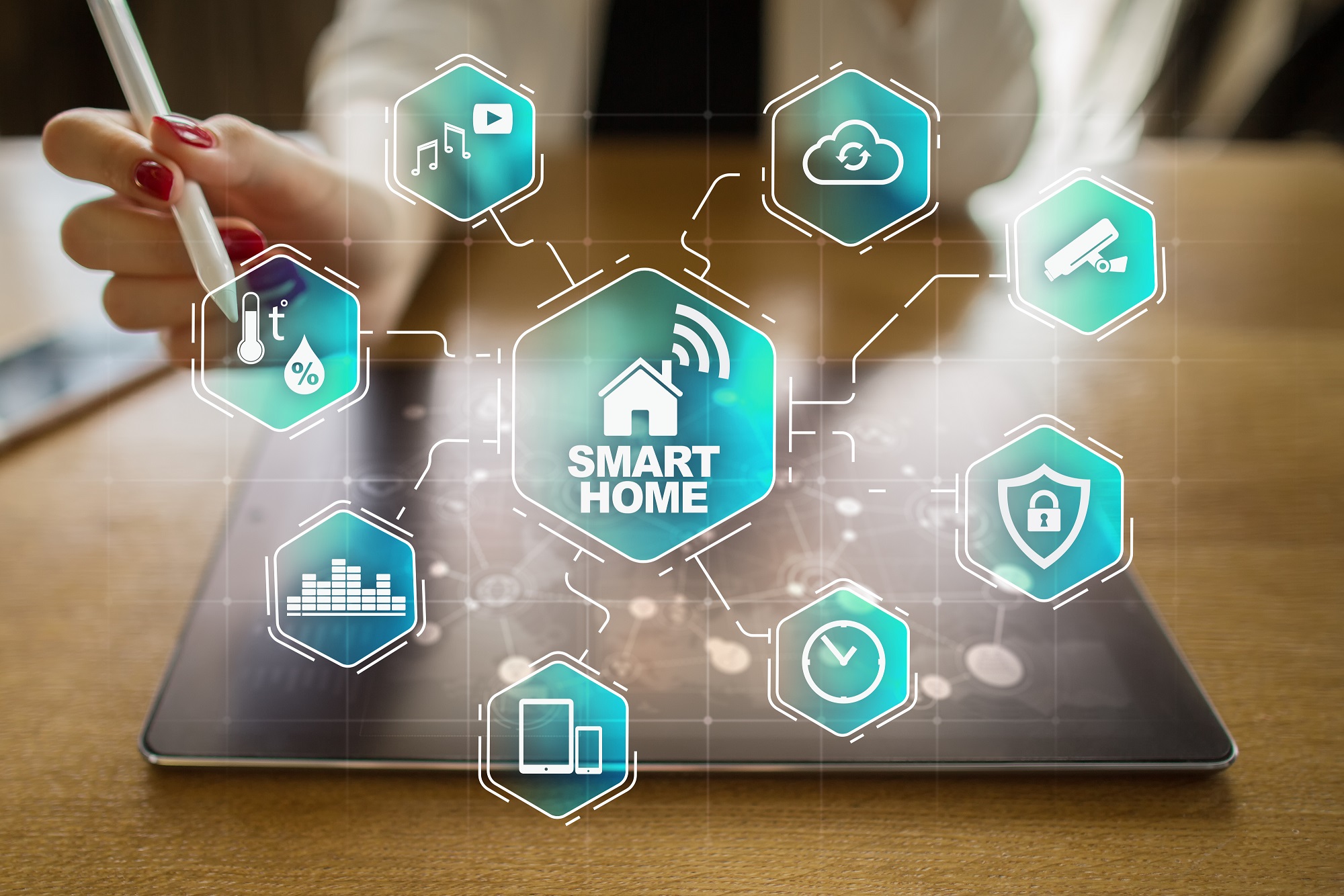 Graphic of smarthomes