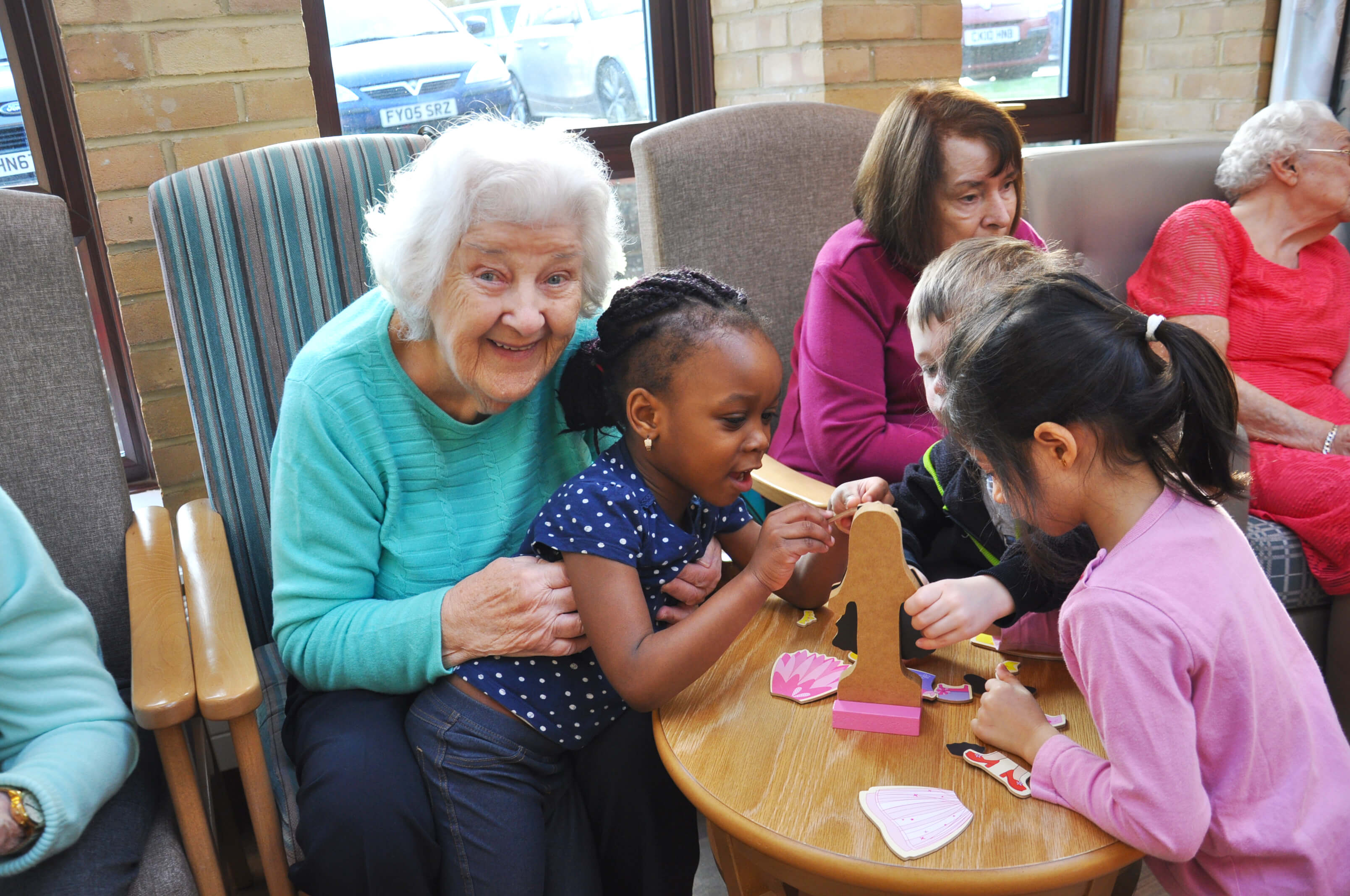 Care home children christmas visit