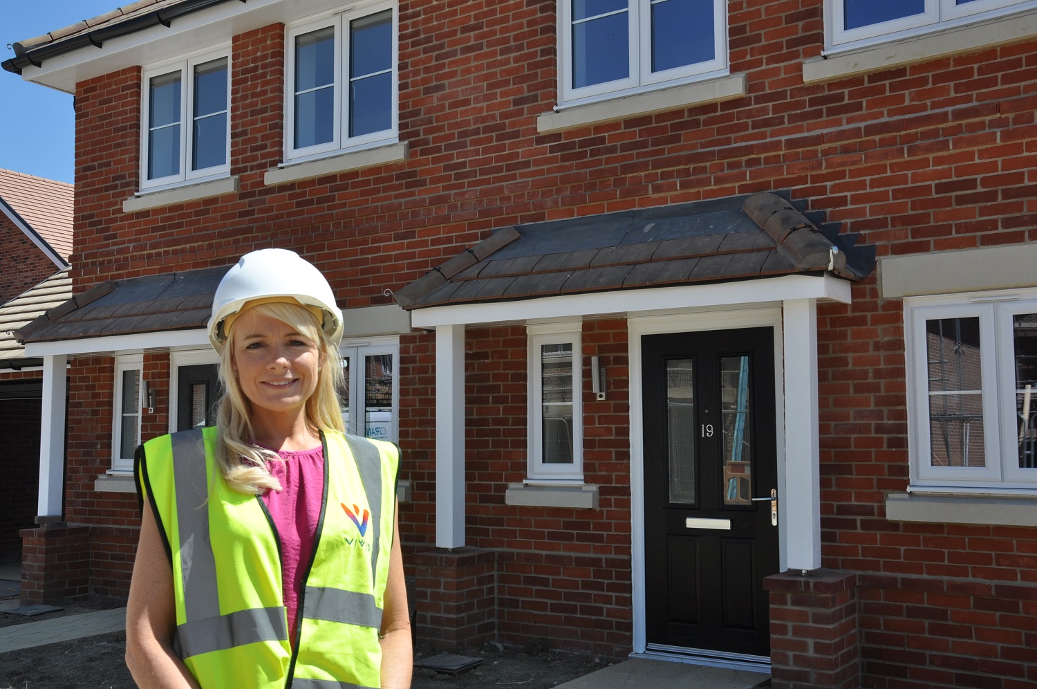 Julie Ruffle outside Beech Hill home