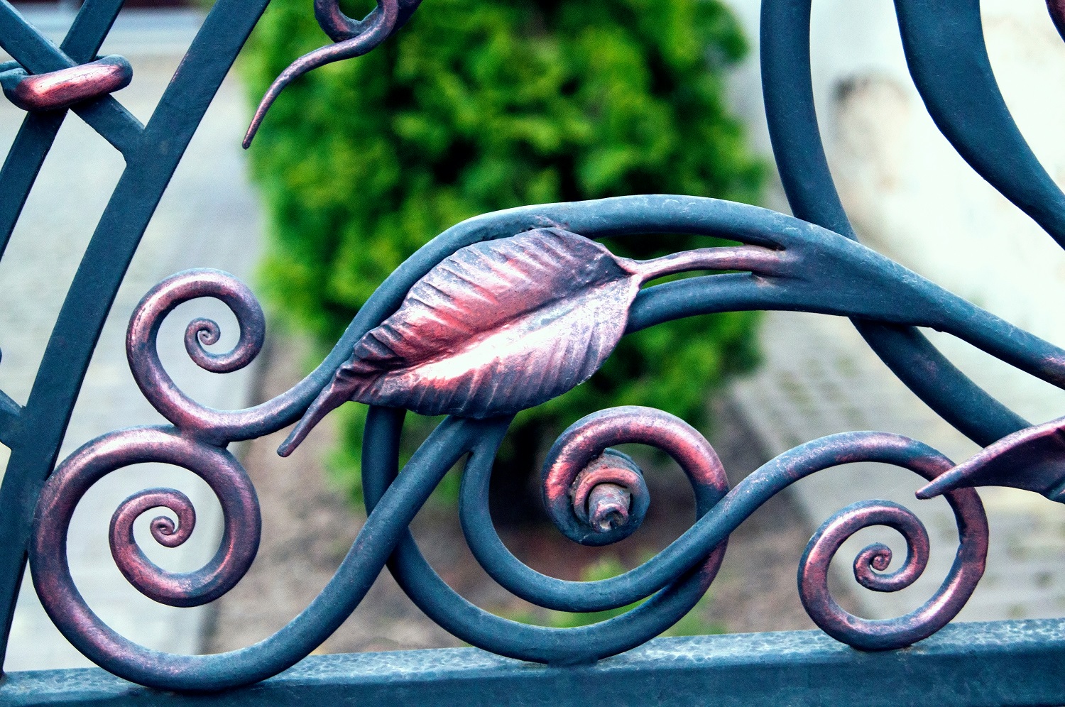 Close up photo of iron gate